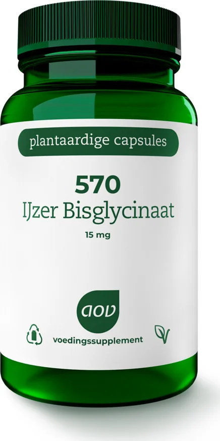 2x AOV 570 IJzer Bisglycinaat 90 vegacapsules