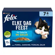 Felix Kattenvoer Nat Selectie in Gelei Elke Dag Feest Vis 7+ 12 x 85 gr