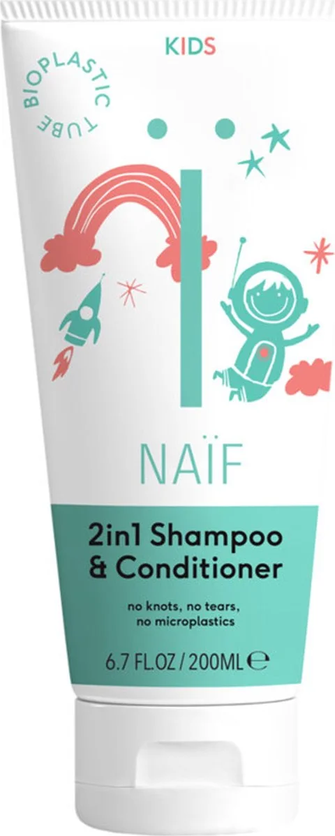 6x Naif Kids 2 in 1 Shampoo & Conditioner 200 ml