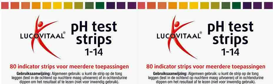 2x Lucovitaal Zuur Base Ph Strips 80 stuks