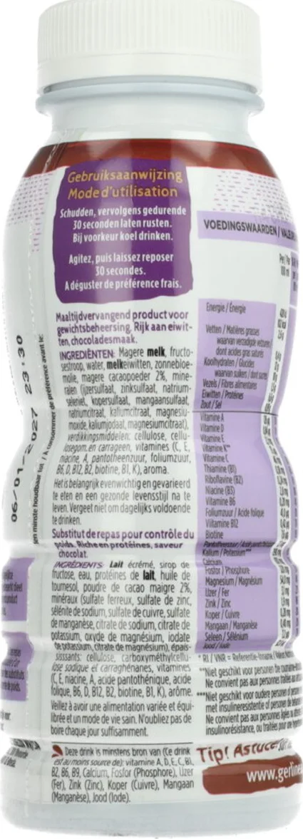 8x Gerlinea Drinkmaaltijd Chocolade 236 ml