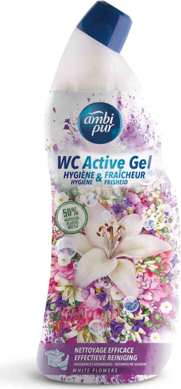 Ambi Pur Toiletreiniger Wc Active Gel White Flowers 750 ml