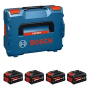 Bosch Professional EXPERT Accu starterset 4x EXBA 18V-55 in L-Boxx - 1600A0373H