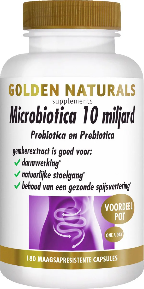 Golden Naturals Microbiotica 10 Miljard 180 vegacapsules