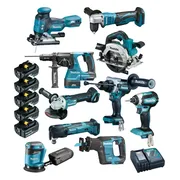 Makita DLX1036TJ1 Accu Combiset 10-delig 18V 5.0Ah in Mbox
