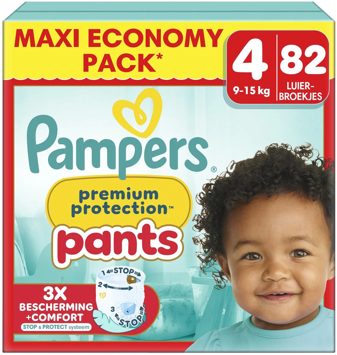 Pampers Premium Protection Luierbroekjes Maat 4 (9-15kg) 82 stuks