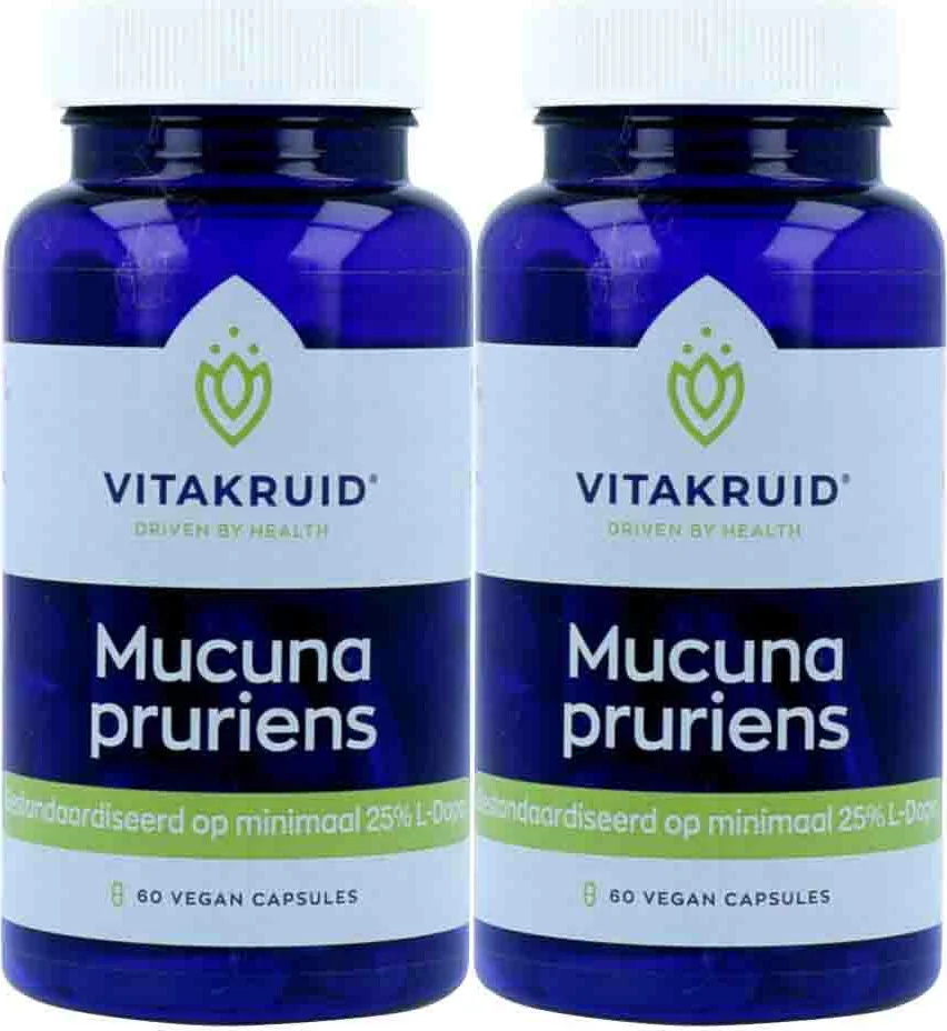 2x Vitakruid Mucuna Pruriens 400 mg 60 vegancapsules