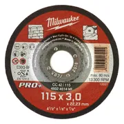 Milwaukee Steendoorslijpschijven 115mm PRO+ CC 42 - 4932451499