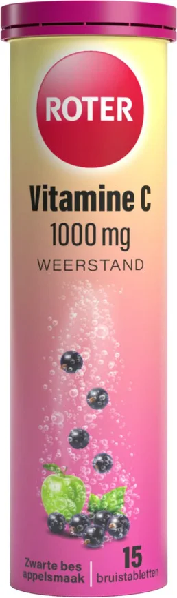 3x Roter Vitamine C 1000 mg Appel- Zwarte Bes 15 bruistabletten