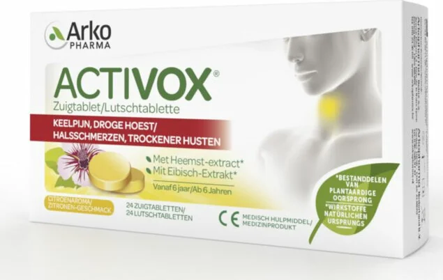2x Arkopharma Activox Keelpijn En Droge Hoest 24 zuigtabletten