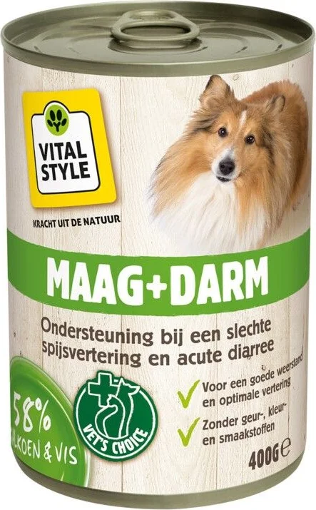 Vitalstyle Hondenvoer Blik Maag & Darm 400 gr