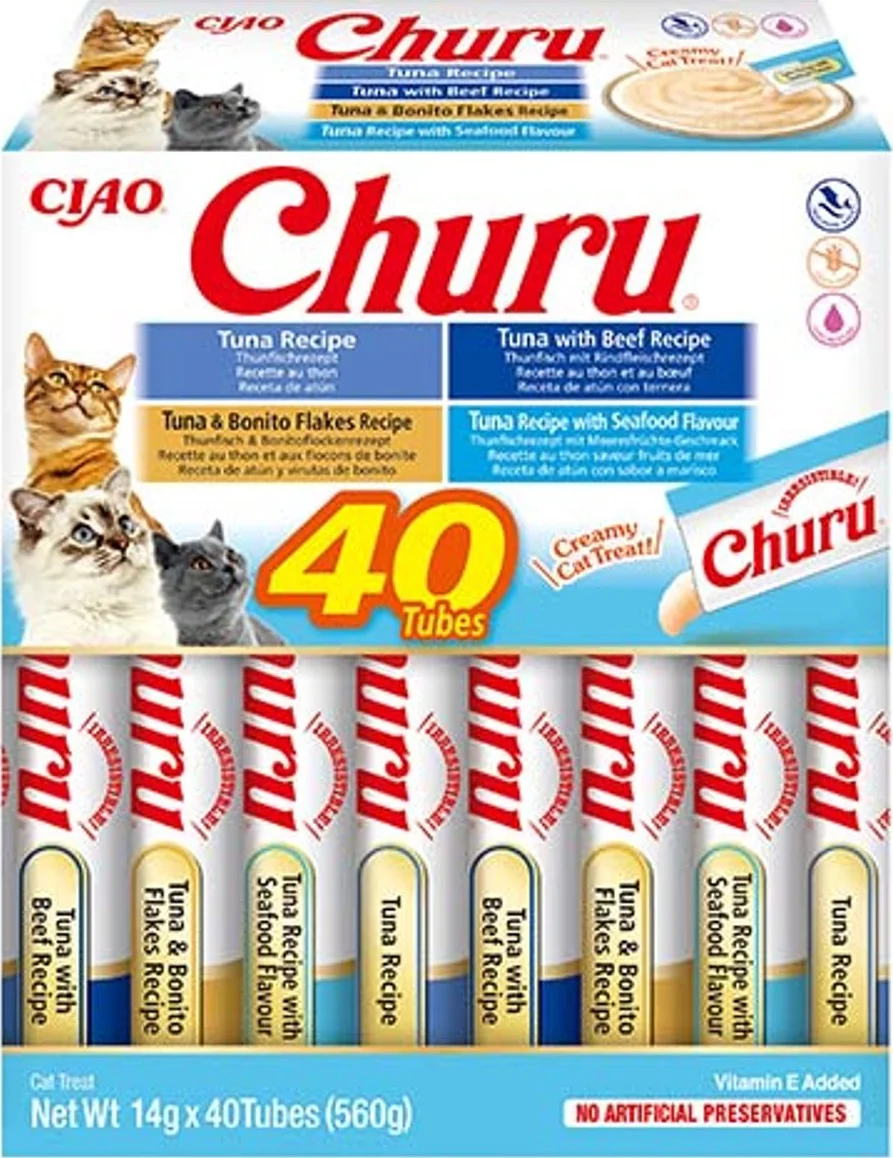 Ciao Kattensnack Churu Puree Tuna 40x14 gr