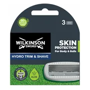 Wilkinson Hydro Trim & Shave Skin Body & Balls Mesjes 3ST