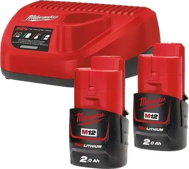 Milwaukee M12 NRG-202 Accu Starterset 12V 2x 2.0Ah - 4933459209