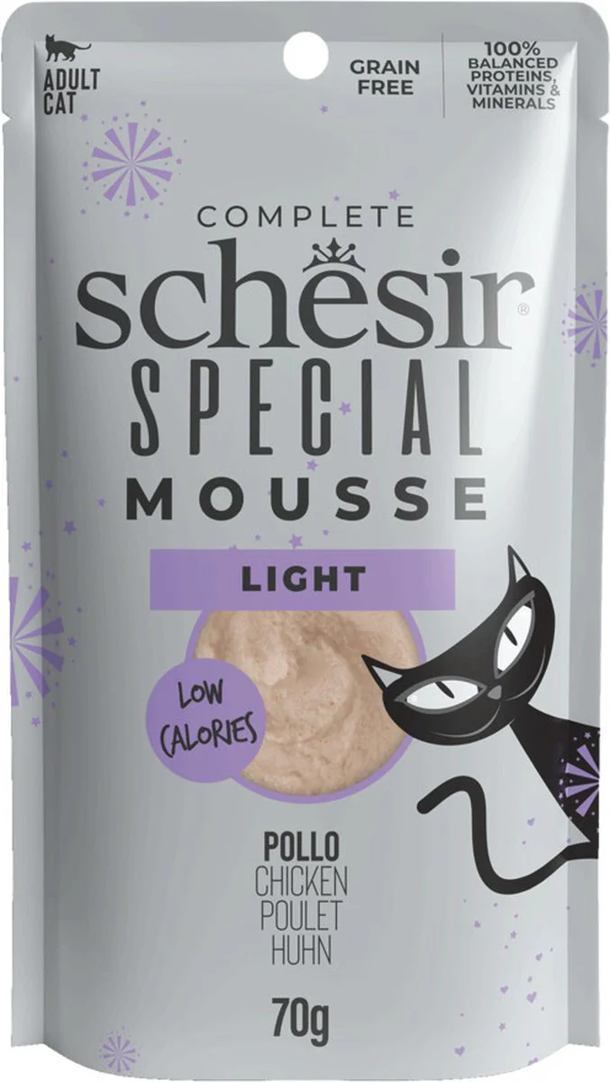 12x Schesir Special Cat Mousse Light Kip 70 gr