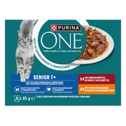 5x Purina ONE Senior Pouch Rund & Kip 8x85 gr