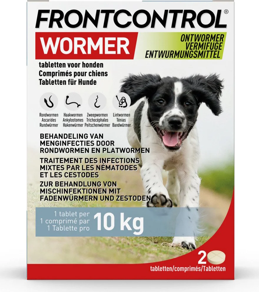Frontcontrol Wormer Ontworming Tabletten Hond 2 tabletten