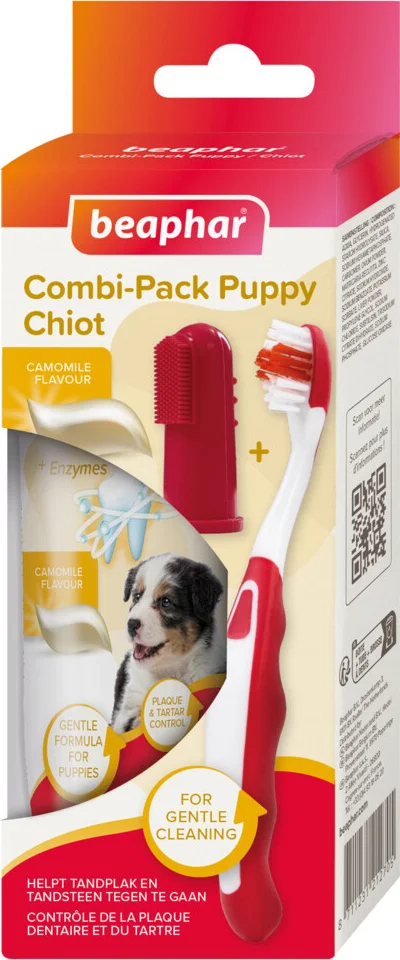 6x Beaphar Tandpasta + borstel Puppy