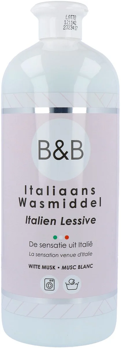 B&B Italiaans Wasparfum - Wasmiddel Witte Musk 1LT