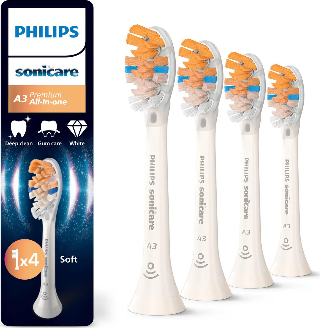 Philips Sonicare Opzetborstels All-in One Wit 4 stuks