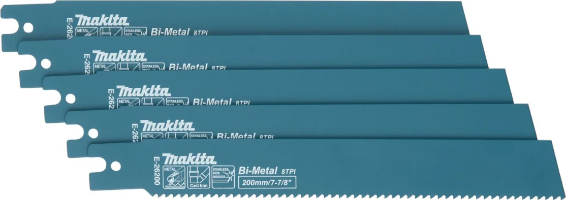 Makita E-26200 Reciprozaagblad recht voor staal 175mm VE=5