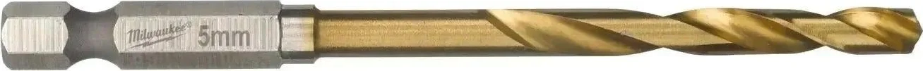 Milwaukee Metaalboor Shockwave HSS-G TiN Red Hex 5 x 80 mm VE=1 - 48894712