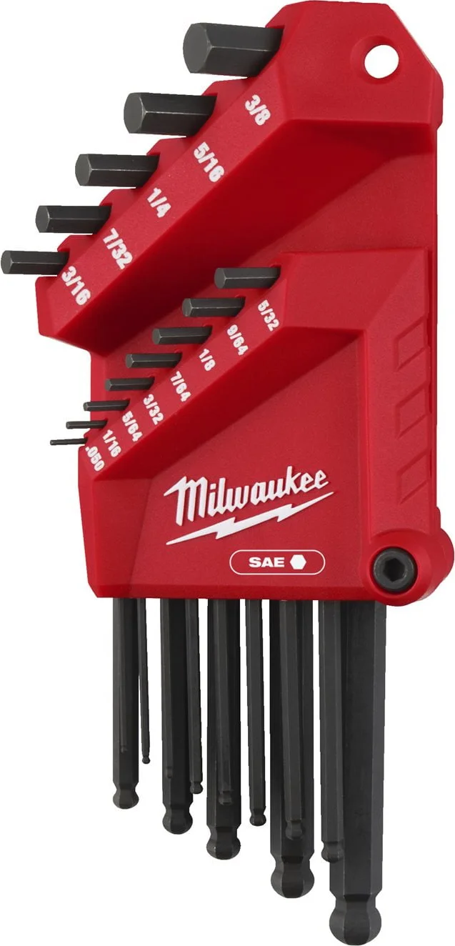 Milwaukee Inbussleutelset kogelkop imperiaal (9-delig) - 4932493615