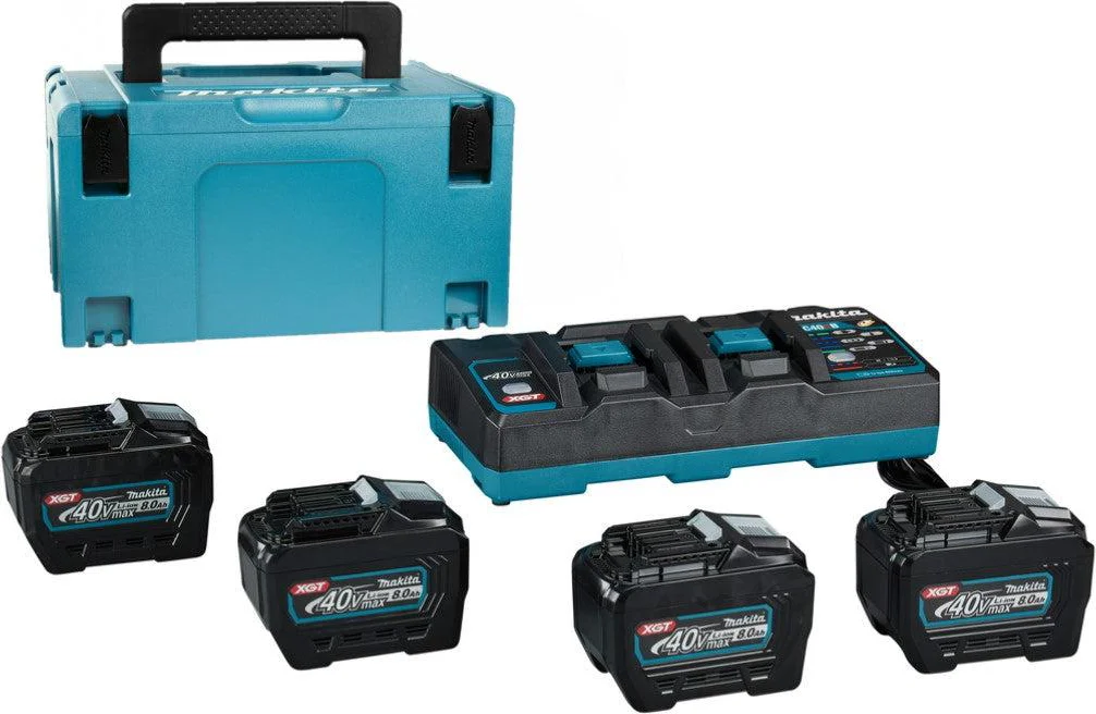 Makita Accu Starterset XGT DC40RB 4xBL4080F - 1910A8-3