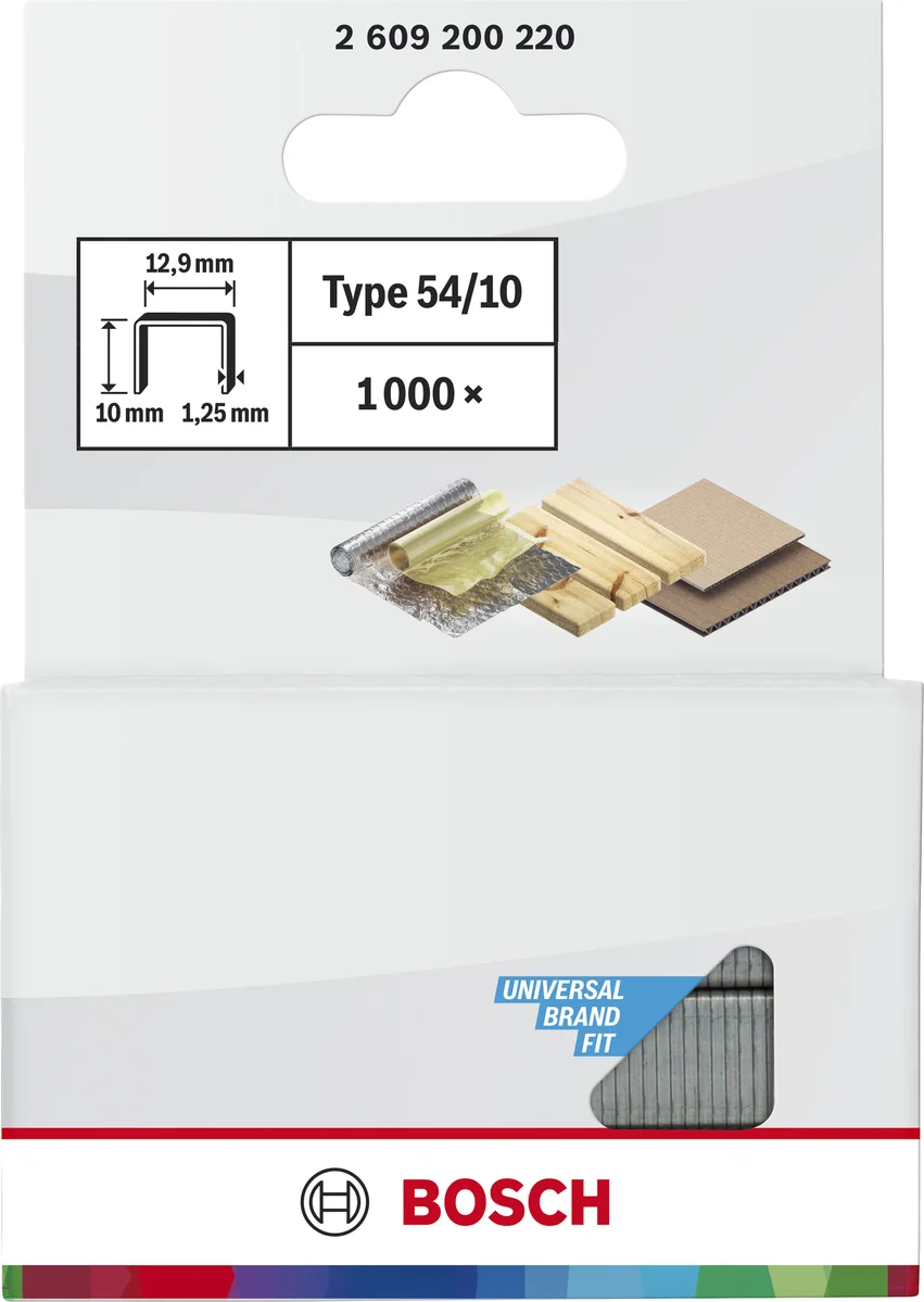 Bosch Professional Nieten type 54 | 10 mm | 12,9 x 1,25 mm | 1000 stuks - 2609200220