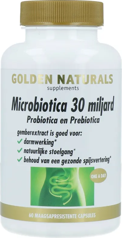 Golden Naturals Microbiotica 30 Miljard 60 vegacapsules