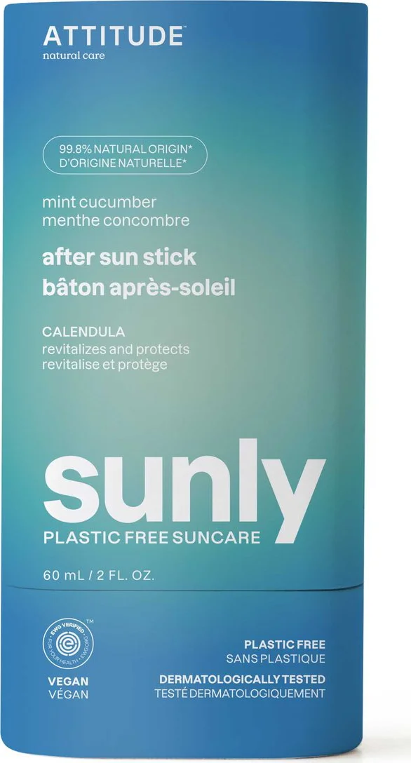 Attitude Sunly After Sun Stick SPF30 Mint & Komkommer 60 gr