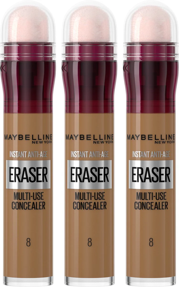 3x Maybelline Instant Anti Age Eraser Concealer 08 Buff