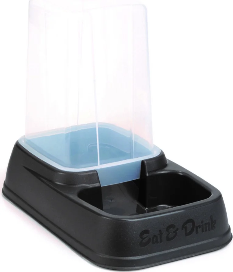 Beeztees Plastic Eet- en Drinkautomaat Antraciet 33,5 x 20 x 27 cm