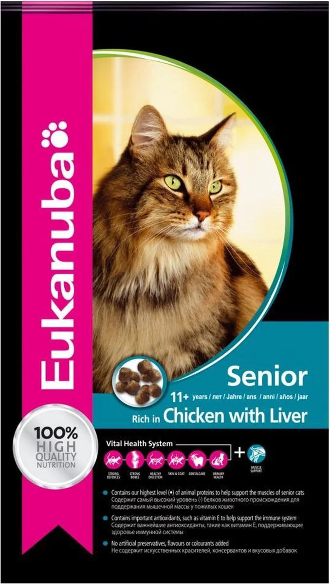 Eukanuba Kattenvoer Droog Senior Top Condition Kip - Lever 10 kg