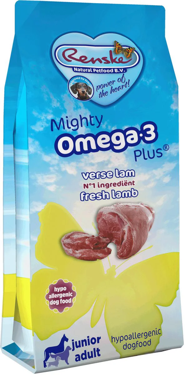 Renske Mighty Omega-3 Plus Hondenvoer Lam 3 kg