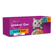 Whiskas Kattenvoer Nat Adult 1+ Surf & Turf in Gelei Multipack 40x85 gr