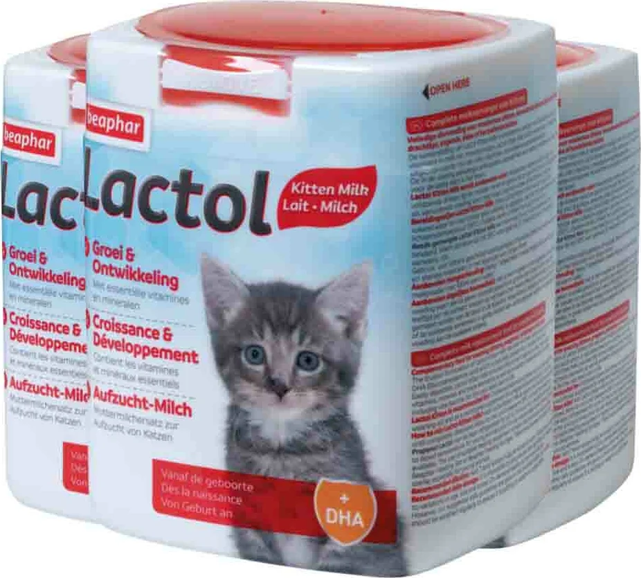 3x Beaphar Lactol Melk Kitten 500 gr