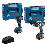 Bosch Professional Accu Combiset 2-delig (GSR 18V-110C + GDR 18V-210C) 18V 5.0Ah in L-Boxx - 0615990N2W