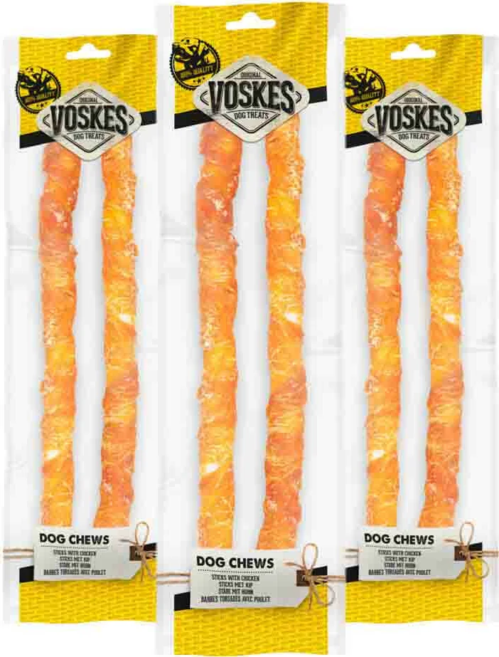 3x Voskes Stick Met Kip 40 cm 2 stuks