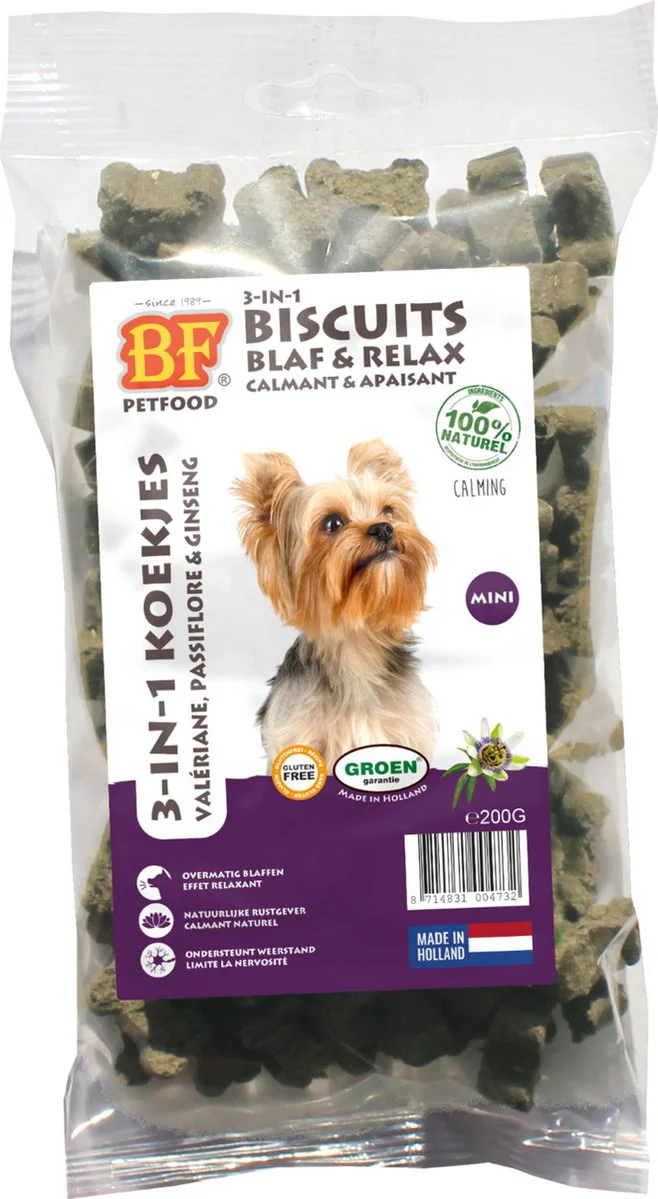 BF Petfood 3-in-1 Koekjes Mini Blaf & Relax 200 gr