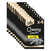 11x Sheba Creamy Snacks Kattensnoepjes Kip 4 stuks