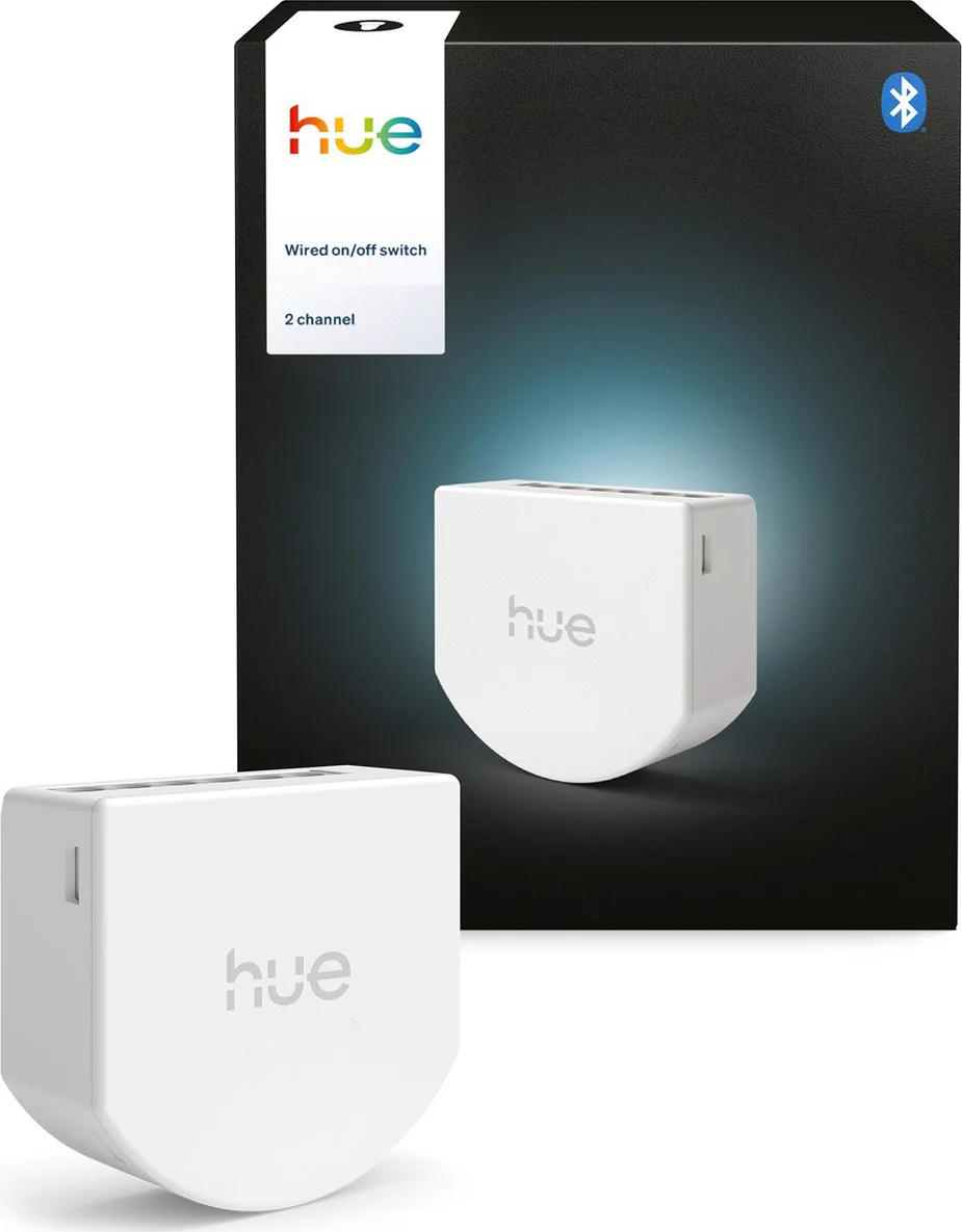 Philips Hue Bedrade Wandschakelaarmodule voor Niet Slimme Lampen 2 Kanalen