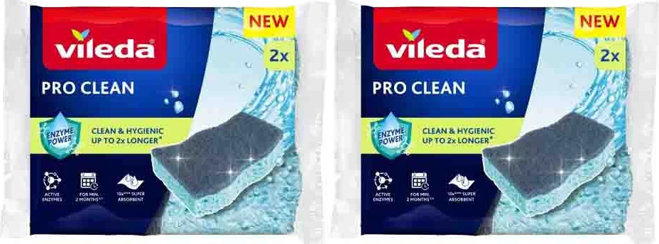 2x Vileda Schuursponsen Pro Clean Viscose 2 stuks