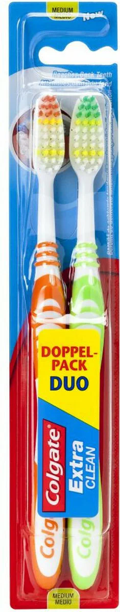 12x Colgate Tandenborstel Extra Clean Medium 2 stuks