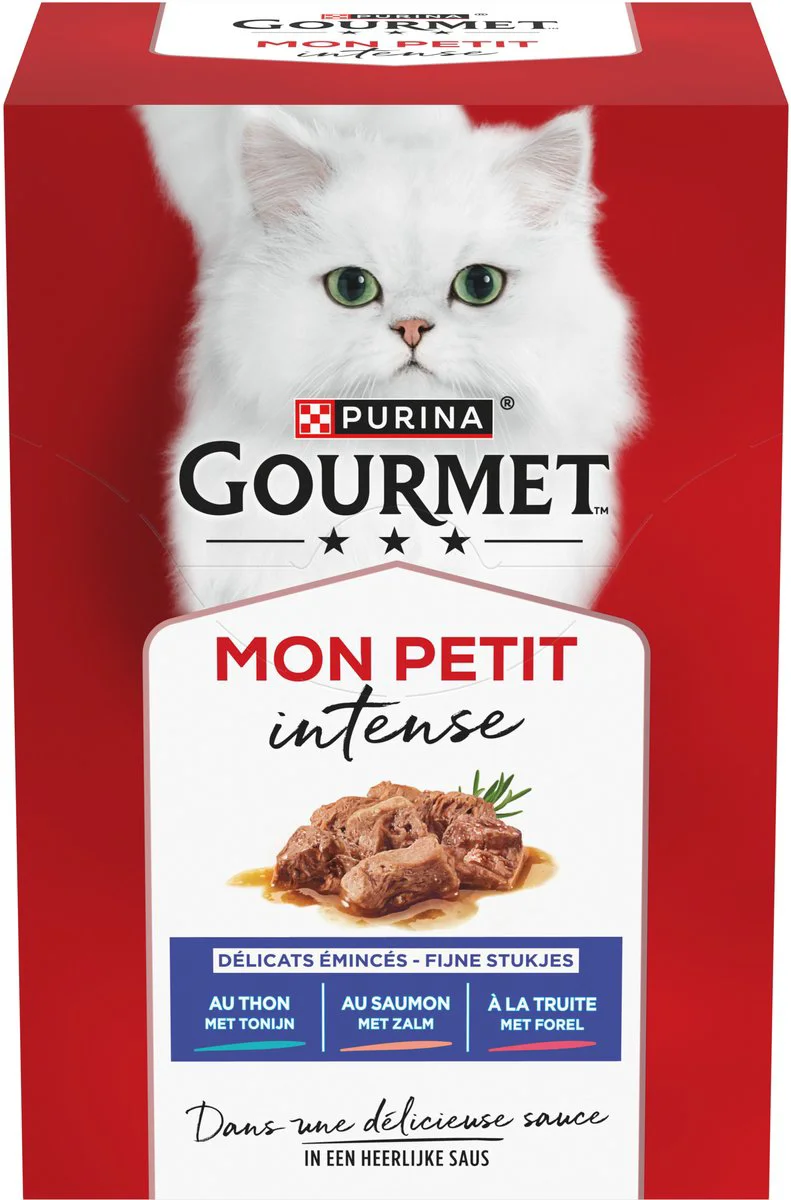 8x Gourmet Mon Petit Kattenvoer Nat Vis 6 x 50 gr