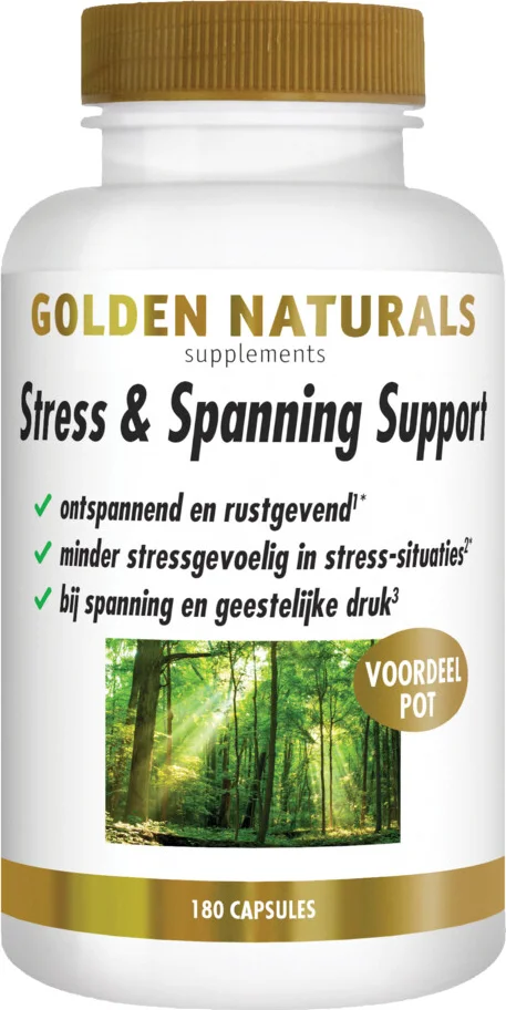 2x Golden Naturals Stress & Spanning Support 180 vegacapsules