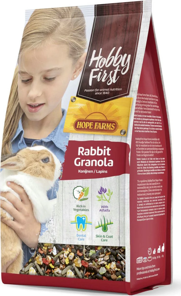 3x HobbyFirst Hope Farms Konijn Granola 2 kg