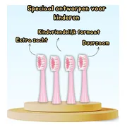 DeKinderTandenborstel Opzetborstel Pack Roze 4ST
