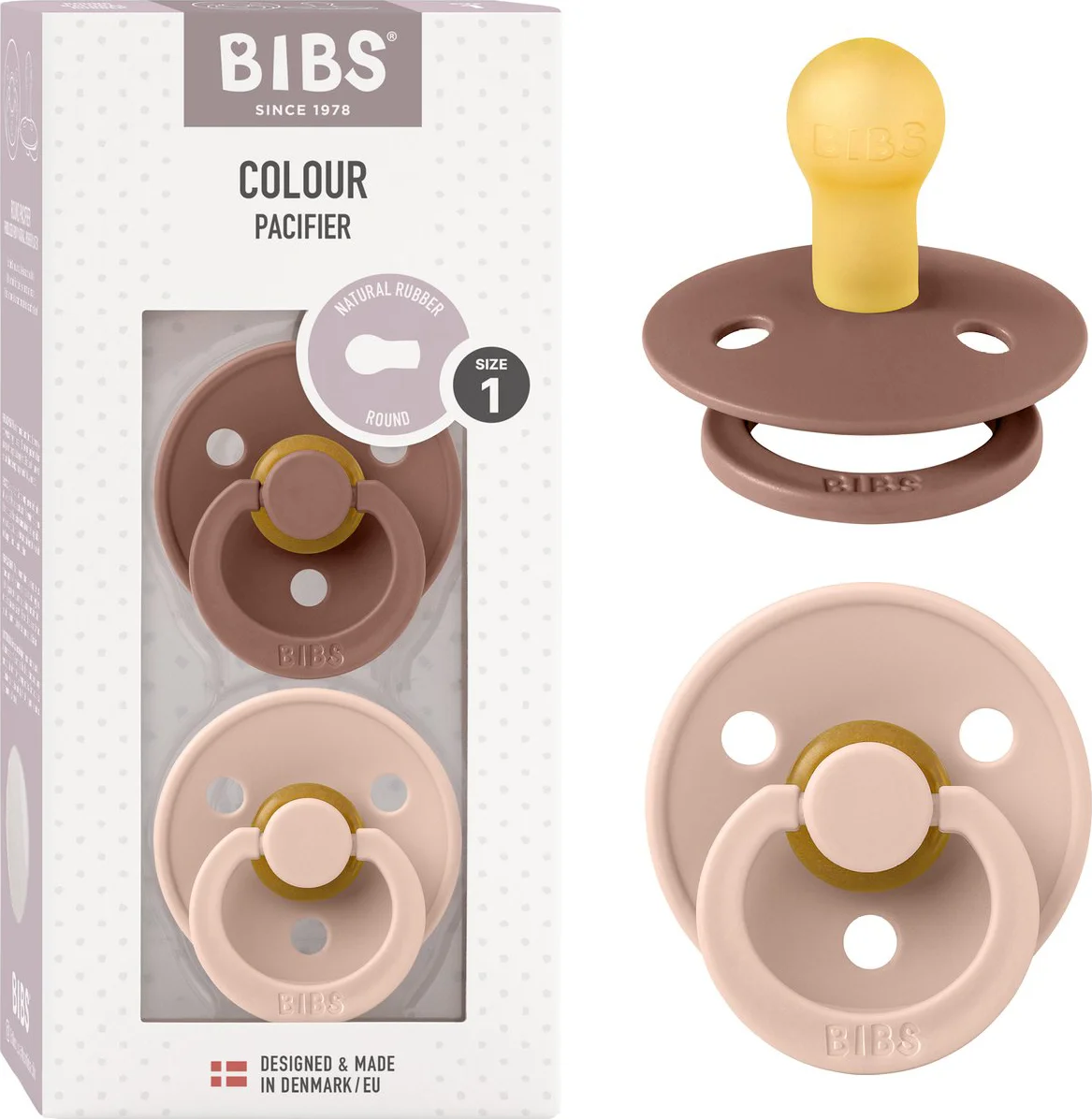 Bibs Fopspeen 0-6 Maanden Woodchuck/Blush 2ST