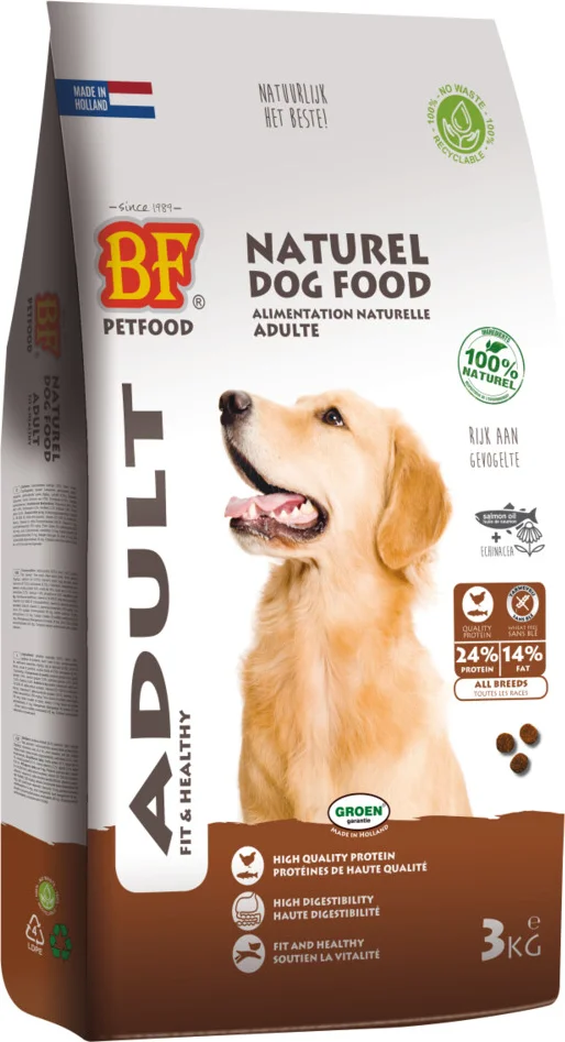 4x BF Petfood Krokant Hondenvoer 3 kg